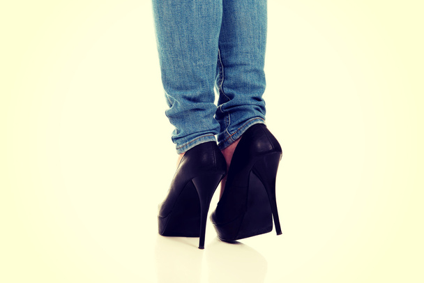 woman legs in high heels - Foto, Bild