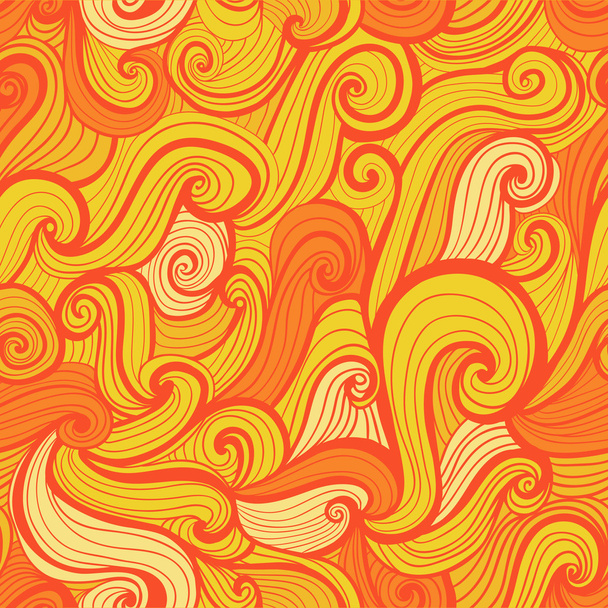 seamless abstract hand-drawn pattern, waves background - Wektor, obraz