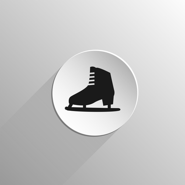 ice skating black icon - Vector, Image