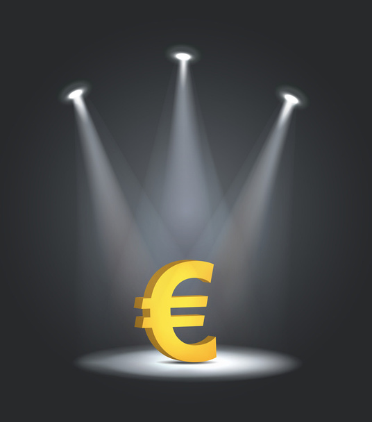 reflektor světla euro - Vektor, obrázek