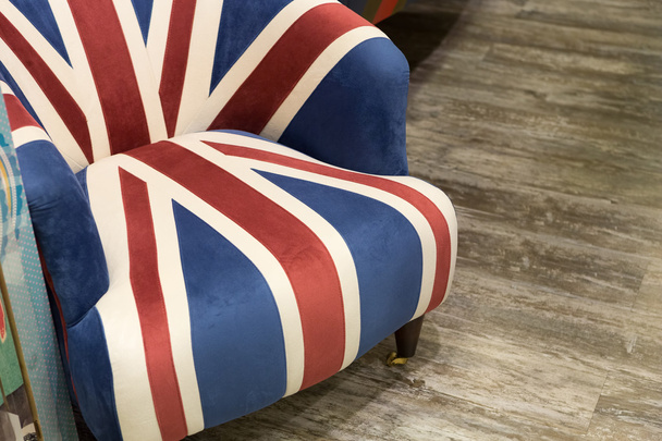 England flag armchair in a living room  - Foto, Imagen