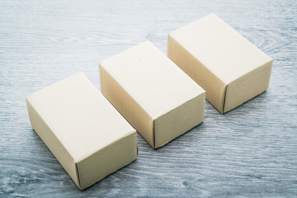 Brown boxes mock up - Фото, изображение