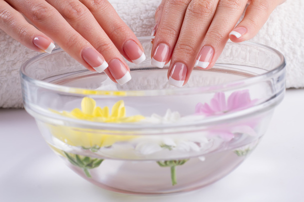 Beautiful manicure in the spa. - Photo, Image