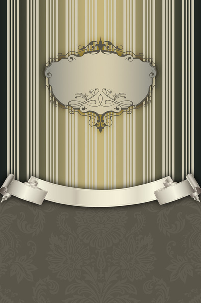 Decorative background with frame and ribbon. - Photo, Image