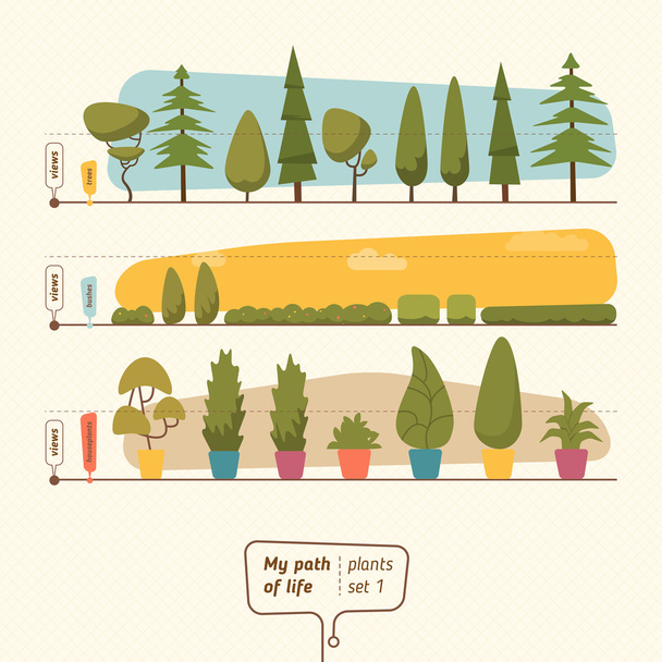 Plants collection set - Vector, Image