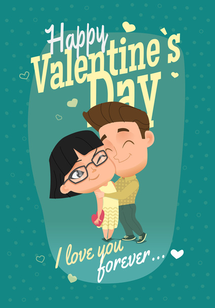 Happy Valentines day - Vector, Image