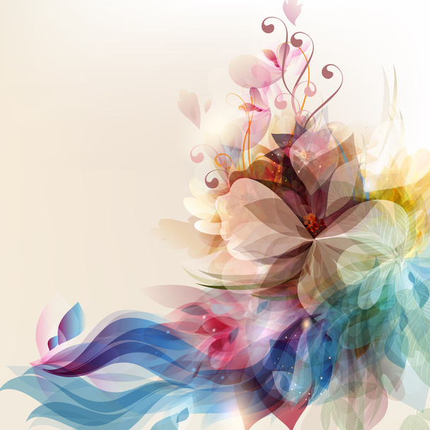 Vector floral colorful background - Vektor, obrázek
