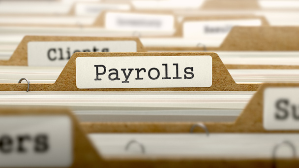 Payrolls Concept with Word on Folder. - Fotografie, Obrázek