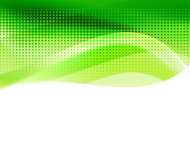 vivid green abstract background with halftone. vector - Vector, Image