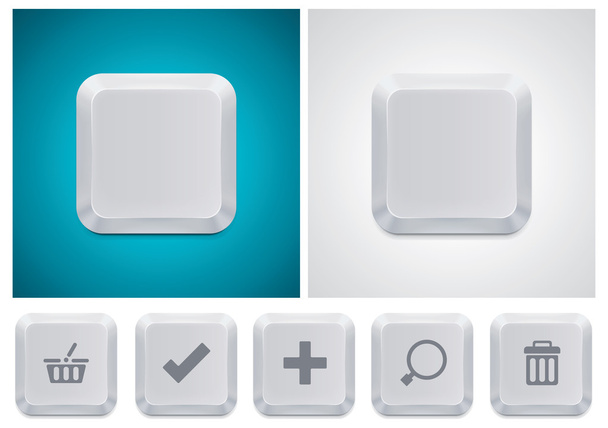 ícone quadrado do botão do teclado do computador vetorial
 - Vetor, Imagem