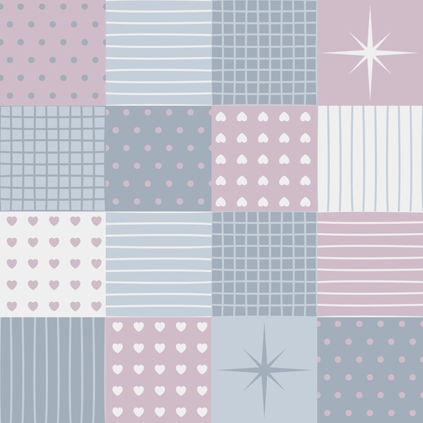Sensual patchwork for a Valentines Day - Vector, Image