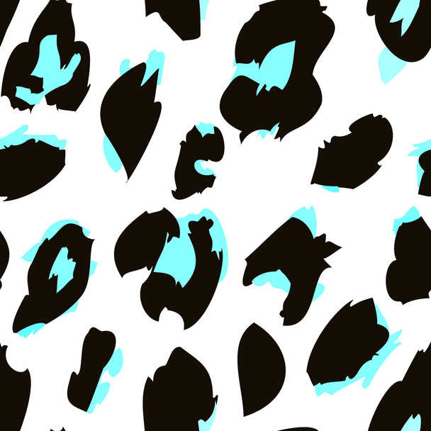 Leopard print pattern. Repeating seamless vector animal background - Vektor, obrázek