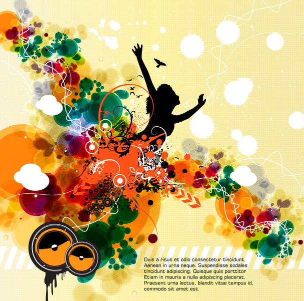 dancing background party - Vector, Image
