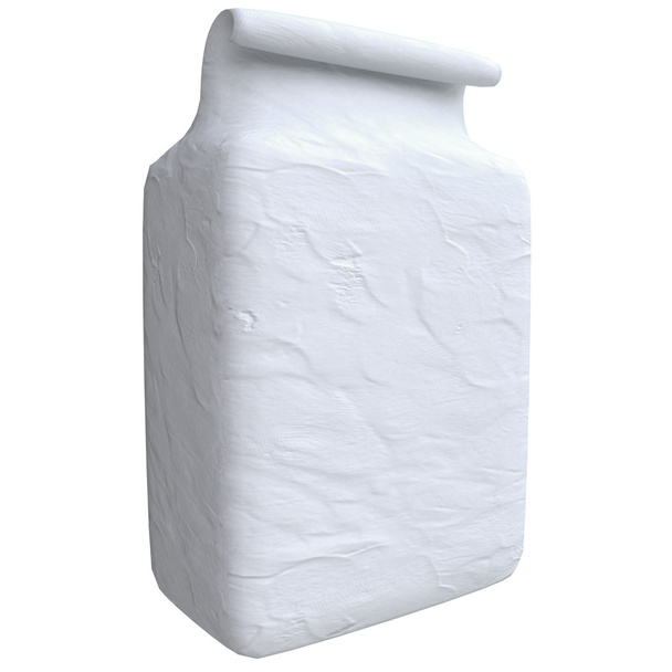 Blank paper bag in plasticine style - 写真・画像