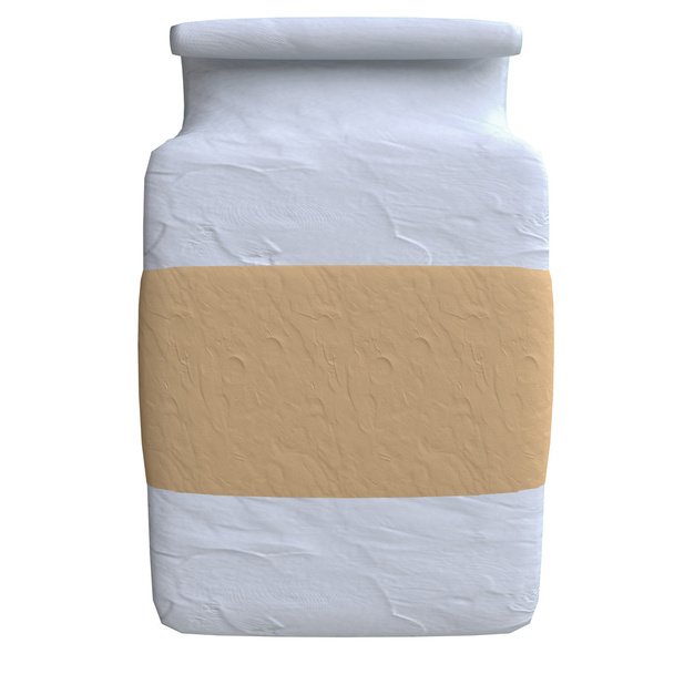 Blank paper bag in plasticine or clay style. - Zdjęcie, obraz