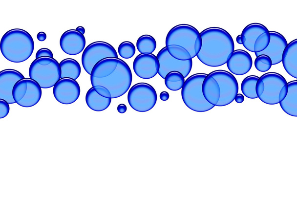 blauwe bubbels - Foto, afbeelding
