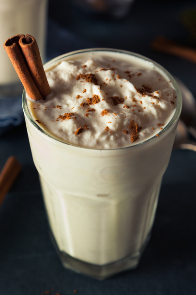 Homemade Eggnog Ice Cream Milkshake - Foto, Imagen
