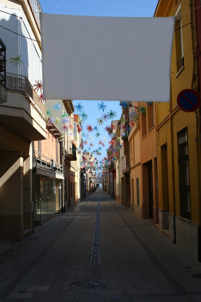 Utcai fesztivál peremén, üres vászon - Fotó, kép