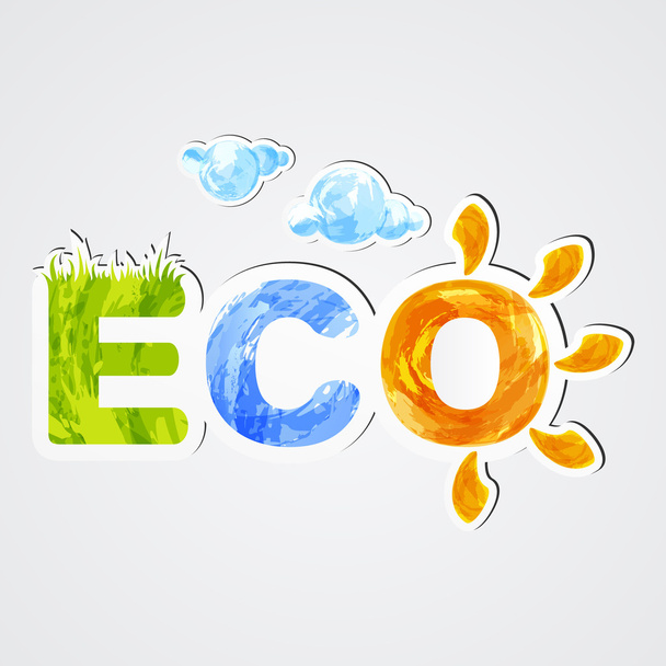Eco. Icono ambiental
 - Vector, Imagen