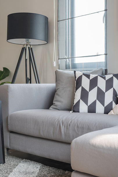 a modern nappali szoba a modern kanapé párnák - Fotó, kép