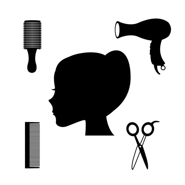 理髪サービス設計 - ベクター画像