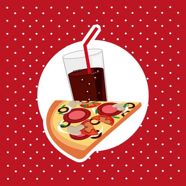heerlijke pizza ontwerp - Vector, afbeelding