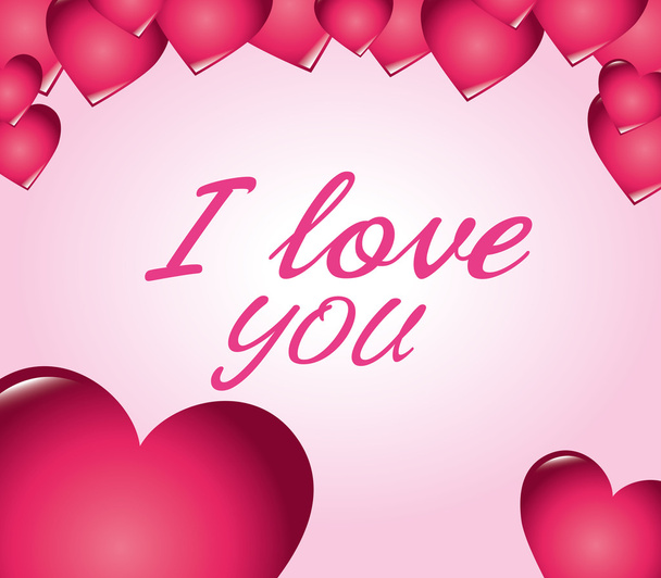 I love you colorful graphic - Vector, imagen