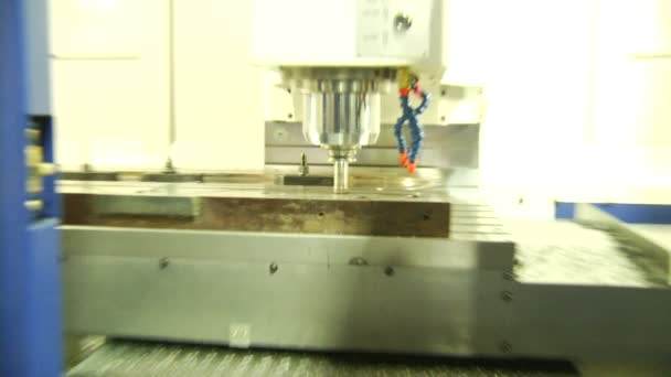 drilling and milling passing on steel plate - Footage, Video