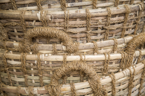 Straw baskets close up - Photo, Image