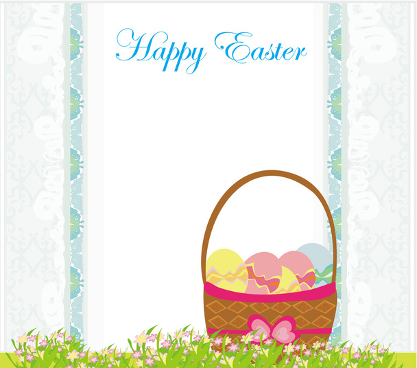 Easter Egg On Grunge Background - Фото, изображение