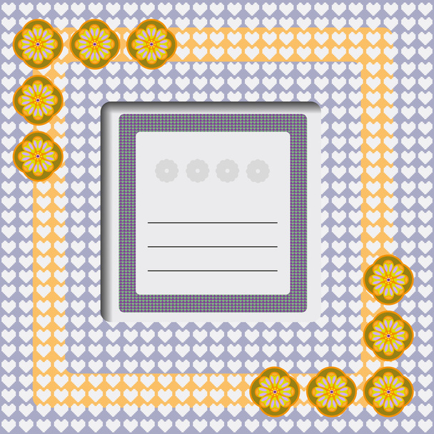 Yellow, gray greeting card. - Vector, Image