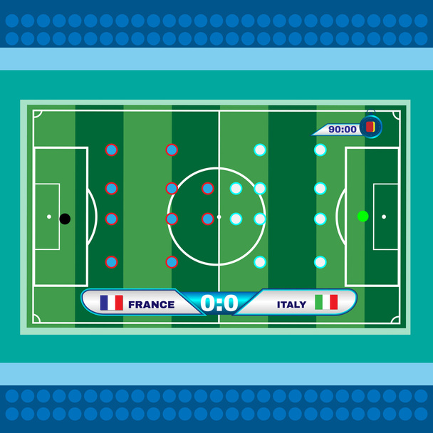 Football Soccer Playfield Top View - Vector, Image