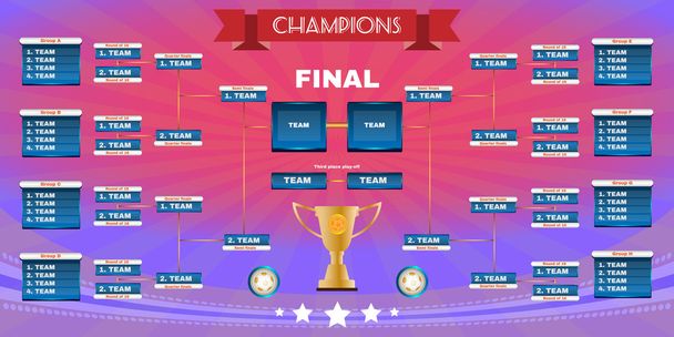 Football Champions Final Spreadsheet - Vector, Image