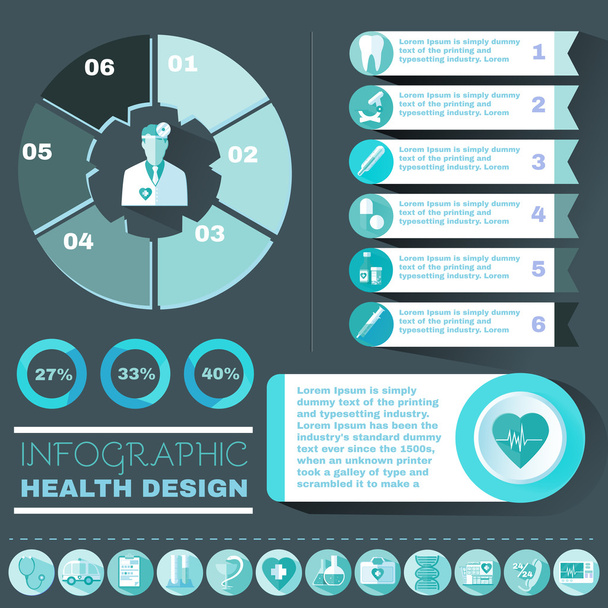Health Design Flyer - Vektor, kép