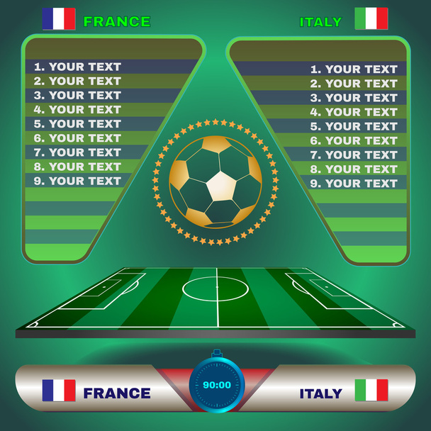 Soccer Match Statistics - Vector, Image