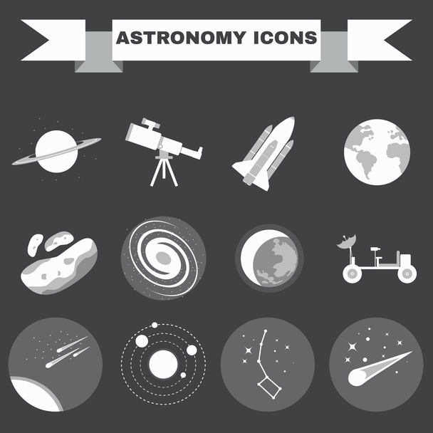 Набор значков астрономии
 - Вектор,изображение