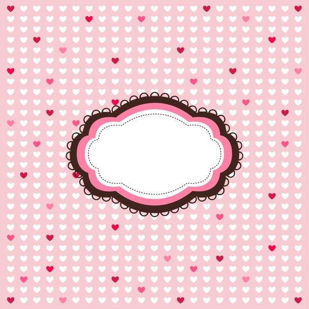 Valentine's Day card, hearts - Vector, Image