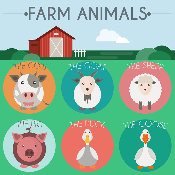 Illustration animaux de ferme
 - Vecteur, image