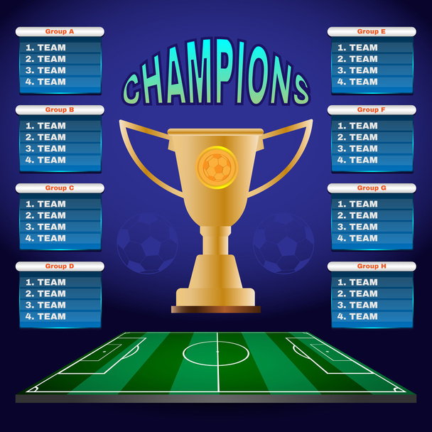 Champions Groups and Teams Template - Wektor, obraz