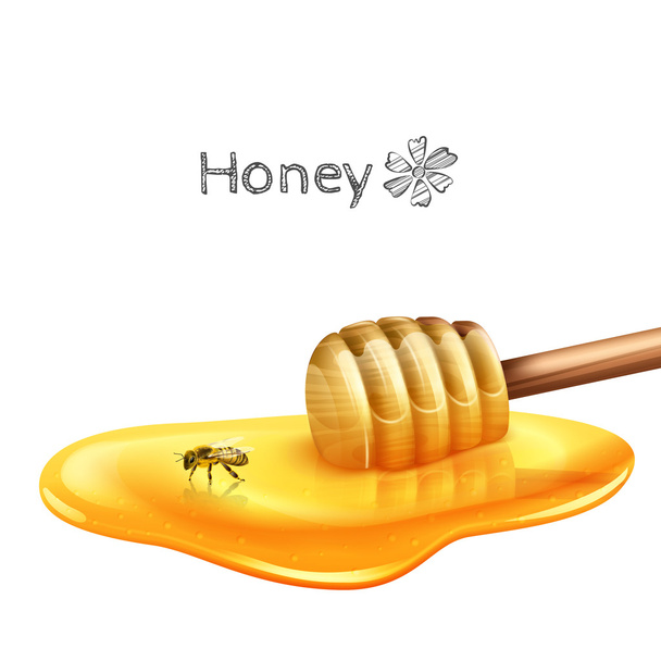 Puddle au miel avec bâton
 - Vecteur, image