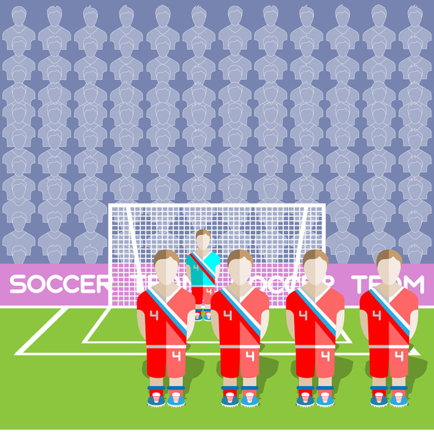 Russia Soccer Club Penalty on a Stadium - Vector, Image