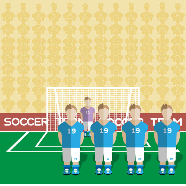 Italy Soccer Club Penalty on a Stadium - Vector, Image
