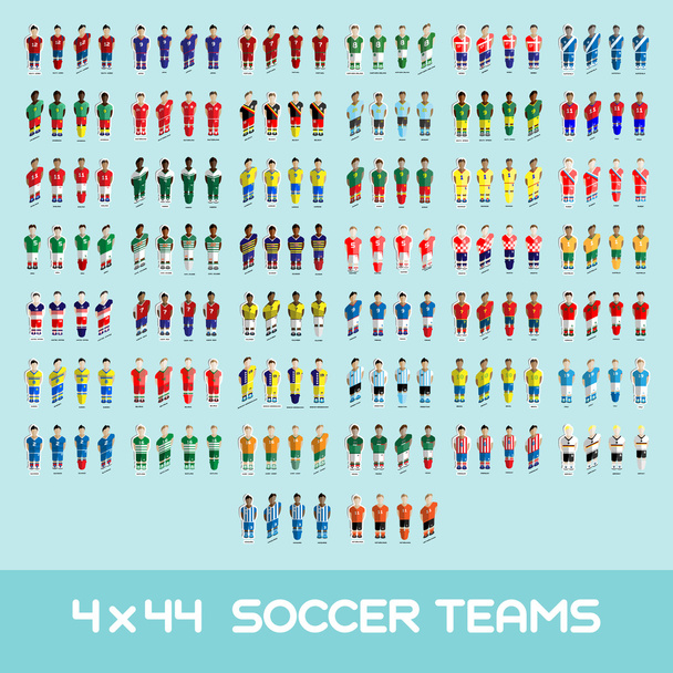 Club de fútbol jugadores de equipo Big Set
 - Vector, imagen