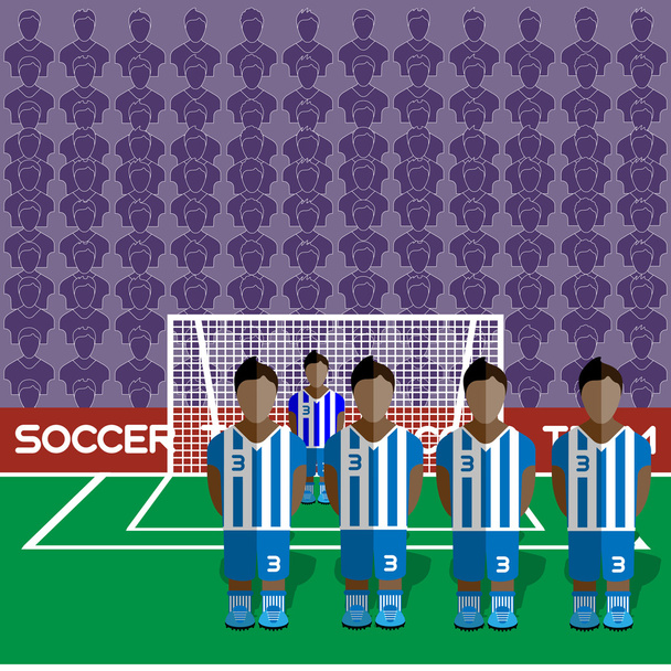 Honduras Soccer Club Penalty on a Stadium - Wektor, obraz