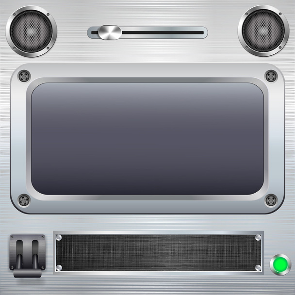 Blank screen with switches. - Vektori, kuva