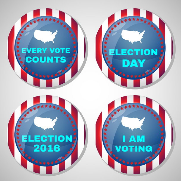Insignes de campagne électorale présidentielle des États-Unis
 - Vecteur, image