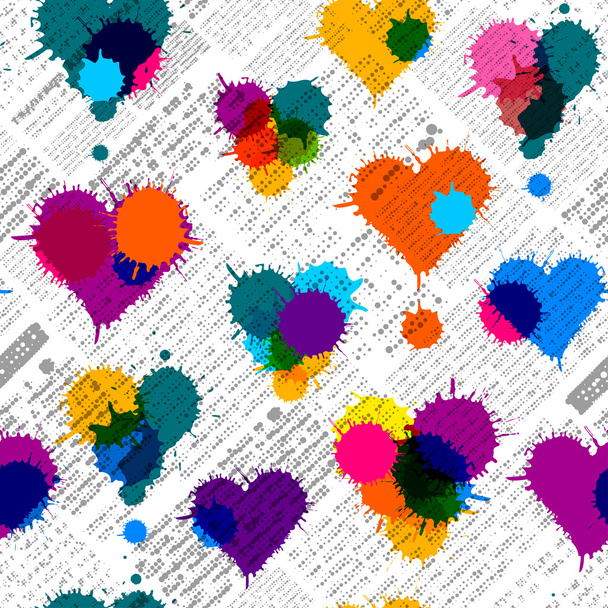 Newspaper hearts background - Vector, Image