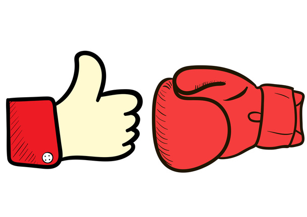 Boxerské rukavice a jako - Vektor, obrázek