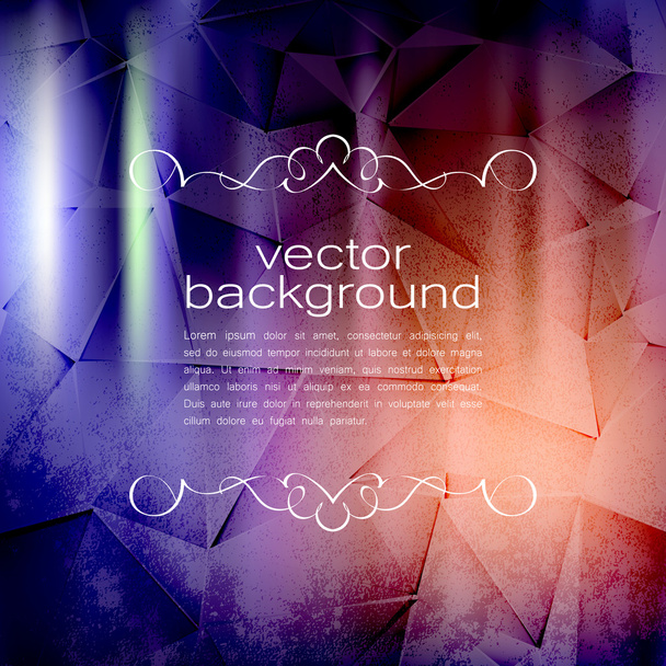  Polygonal Vector Background. Vintage Paper Texture  - ベクター画像