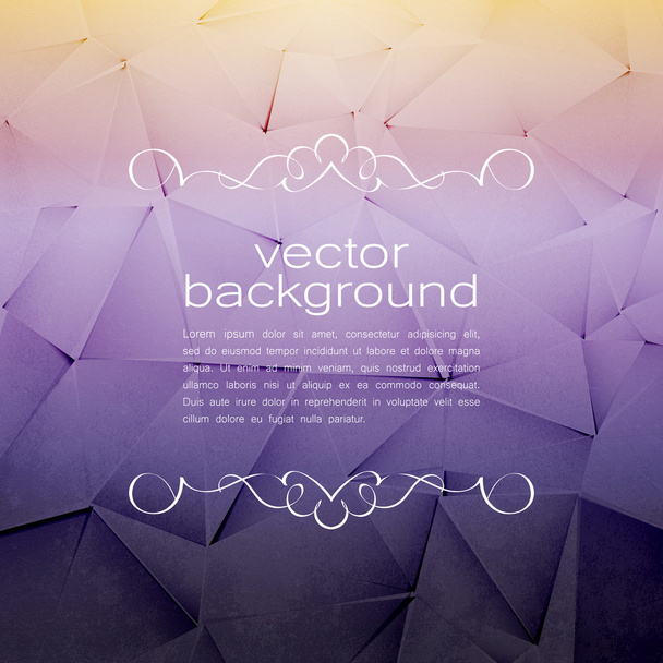  Polygonal Vector Background. Vintage Paper Texture  - ベクター画像